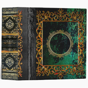 Ornate Black and Green Celtic Ancient Tome Binder