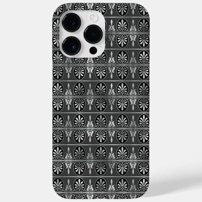 ORNATE BLACK & SILVER PATTERNS Case-Mate iPhone CASE (Back)