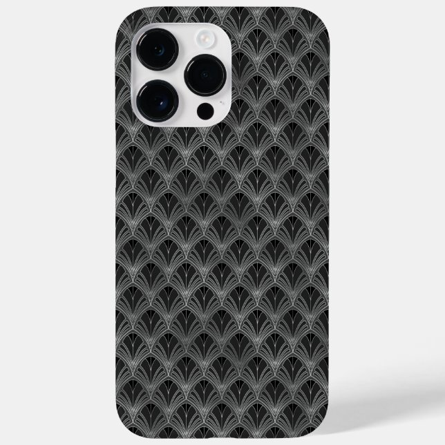 ORNATE BLACK & SILVER PATTERNS Case-Mate iPhone CASE (Back)