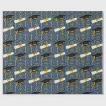 Ornate Blue and Gold Graduation