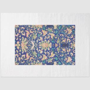 Ornate blue damask wallpaper tissue paper