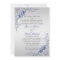 Ornate Blue Silver Floral Swirls Weddings