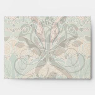 ornate bontanical garden art nouveau art envelope