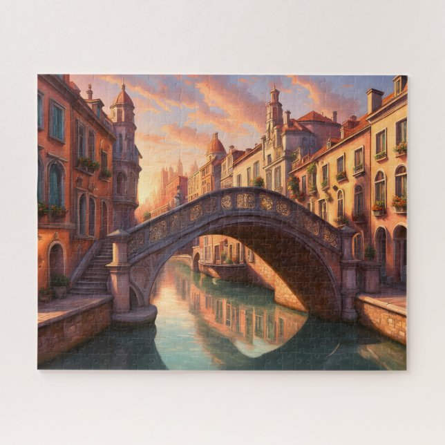 Ornate Bridge Over a Canal Jigsaw Puzzle (Horizontal)