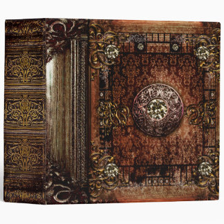 Ornate Brown Faux Leather Medieval Ancient Tome Binder