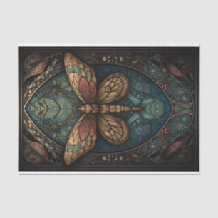 Ornate butterfly in muted shades tissue paper
