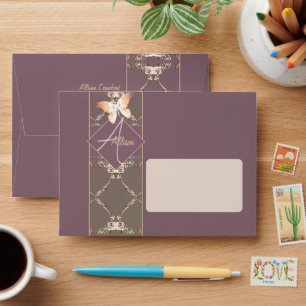 Ornate Butterfly Personal Stationery  Envelope