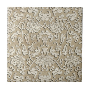 Ornate Carved Marble Tile