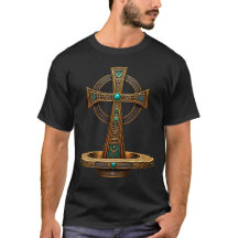 Ornate Celtic Cross Art – Mystical Bronze
