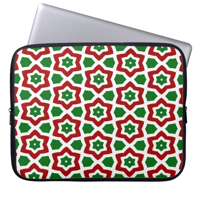 Ornate Christmas Pattern Laptop Sleeve (Front)