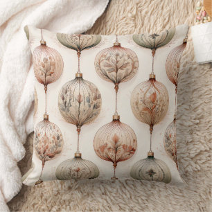Ornate Circle Ornaments - Baroque & Quilted (2) Throw Pillow