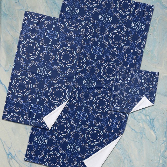 Ornate Classic Bleu & Blanc Méditerranéen Azulejo (Créateur téléchargé)