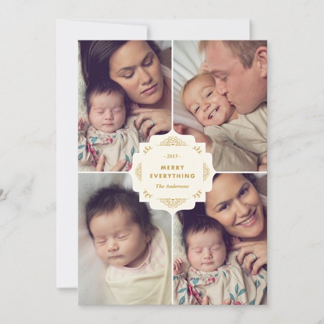 ORNATE COLLAGE | HOLIDAY PHOTO CARD (Front)
