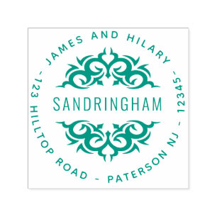 Ornate Decorative Mandala Style Return Address Self-inking Stamp