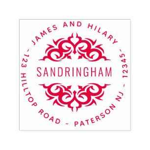 Ornate Decorative Mandala Style Return Address Self-inking Stamp