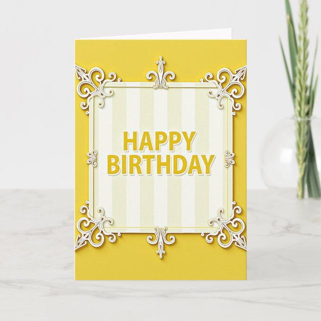 Ornate Design Birthday Card (Front)