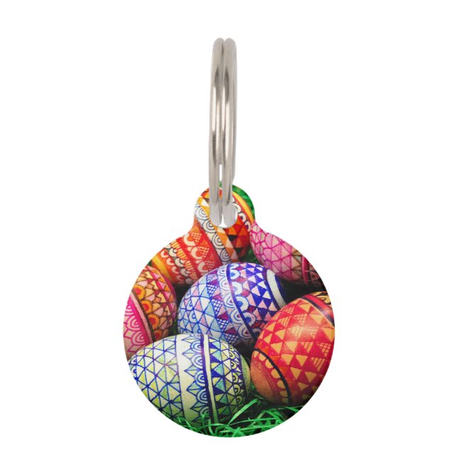 Ornate Easter Eggs Pet Tag (Front)