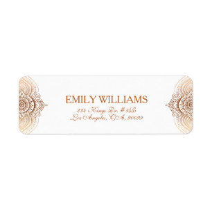 Ornate elegant rose-gold mandala custom text