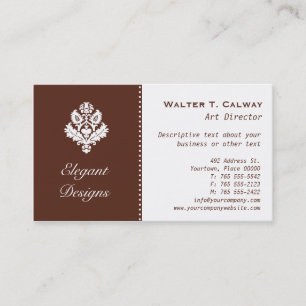 Ornate Element (chocolate brown) Business Card