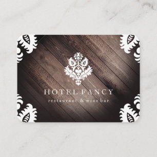 Ornate Elements / Rustic Wood Business Card