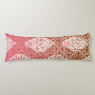 Ornate fabric design featuring a gradient from pin body pillow