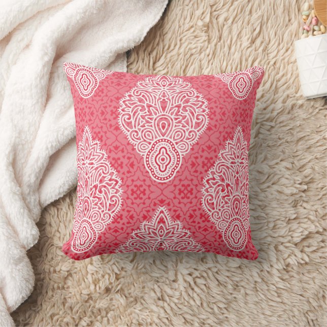 Ornate fabric design featuring a gradient from pin throw pillow (Blanket)