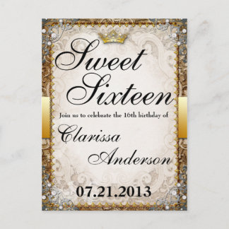 Ornate Fairytale Storybook Sweet Sixteen Invites
