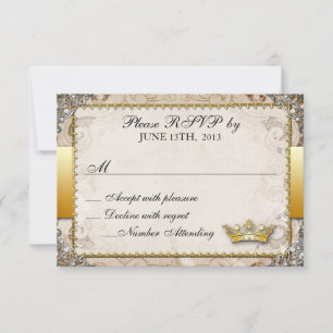 Ornate Fairytale Storybook Wedding RSVP Card