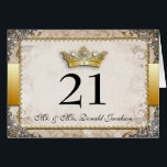 Ornate Fairytale Wedding Table Number Card<br><div class="desc">Ornate Fairytale Wedding Table Number Card. Featuring regal royalty colours of gold and silver and pearlescents. This classy and sophisticated fairytale table number card is great for any greeting to show your thanks. Bringing a touch of elegance and charm you will showcase your tables and let guests know where they...</div>