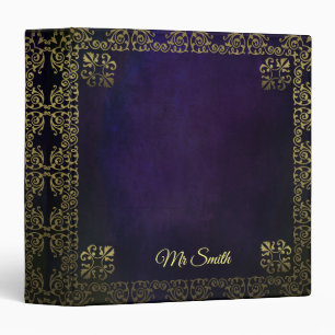 Ornate Filigree on Purple Custom Binder