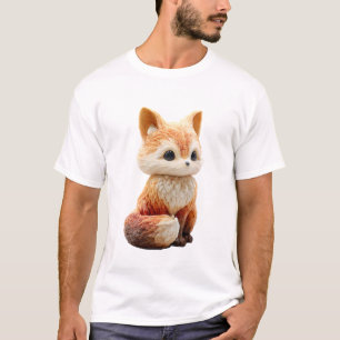 Ornate Filigree Paper Quilled Fox Art Men T-Shirt