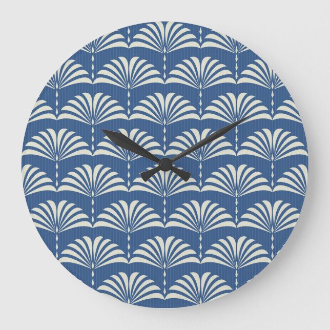Ornate Floral: Abstract Art Deco. Large Clock (Front)