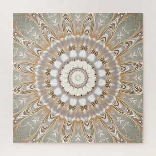 Ornate Floral Mandala Pattern Jigsaw Puzzle