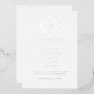 Ornate Floral Monogram Wedding Save The Date