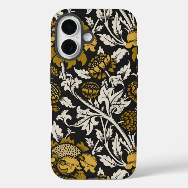 Ornate floral pattern with large gold flowers  Case-Mate iPhone case (Back)