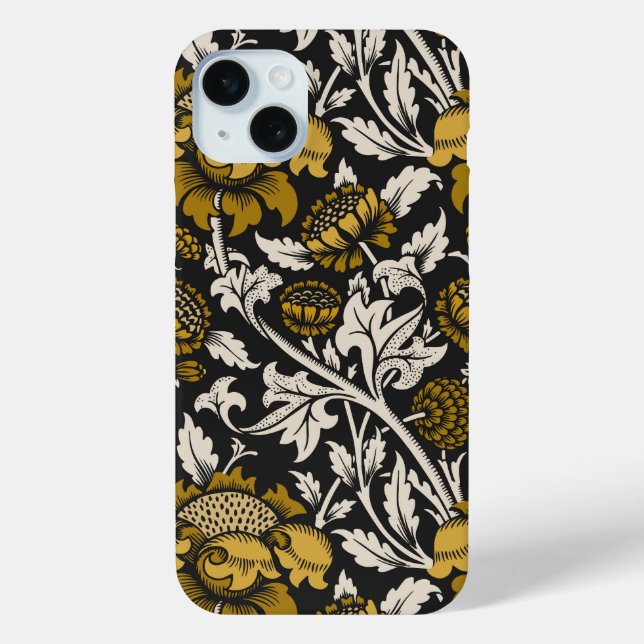 Ornate floral pattern with large gold flowers  Case-Mate iPhone case (Back)