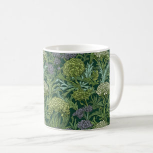 Ornate floral pattern with large gold flowers  coffee mug