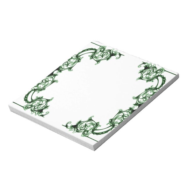 Ornate floral  swirl notepad (Rotated)