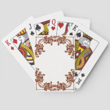 Ornate floral swirl playing cards