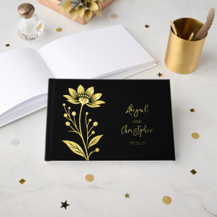 Ornate Floral Wedding Guest Book
