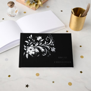 Ornate Floral Wedding Guest Book