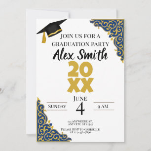 Ornate Flourish Graduation Invitation