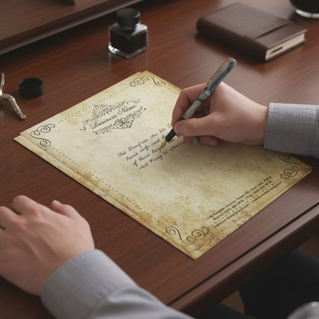 Ornate Flourish Vintage Style Business Letterhead (Creator Uploaded)