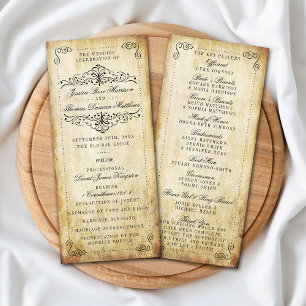 Ornate Flourish Vintage Wedding Program