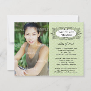 Ornate Frame Graduation Invitation