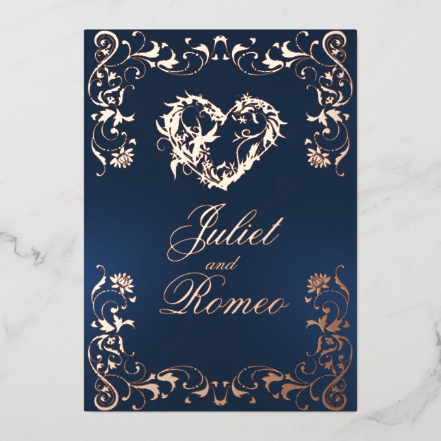Ornate Frame & Heart - Blue (Front)