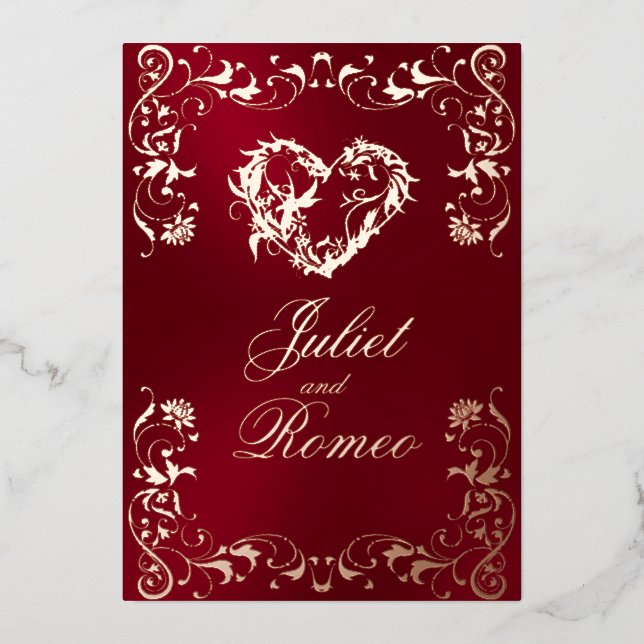 Ornate Frame & Heart - Red (Front)