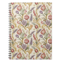 Ornate French Vintage Floral Scroll Pattern Art