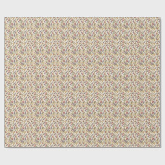 Ornate French Vintage Floral Scroll Pattern Art Wrapping Paper