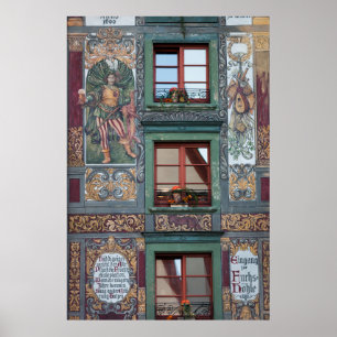 Ornate Fresco Detail, Germany Poster